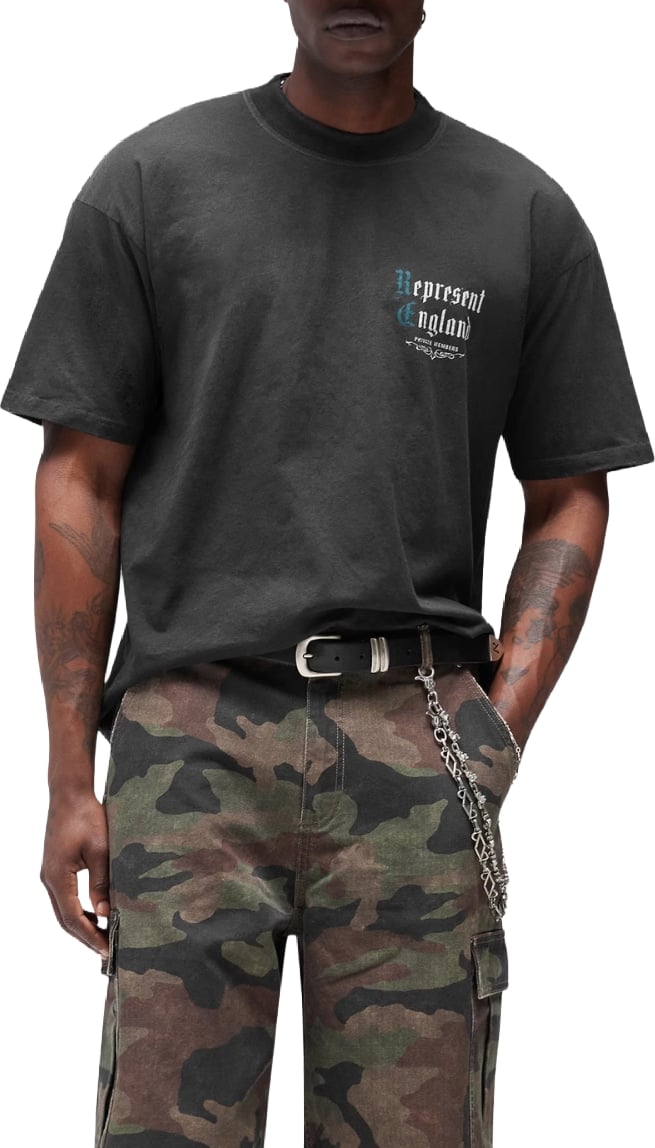 Represent Private Members Men's Cotton T-Shirt Black