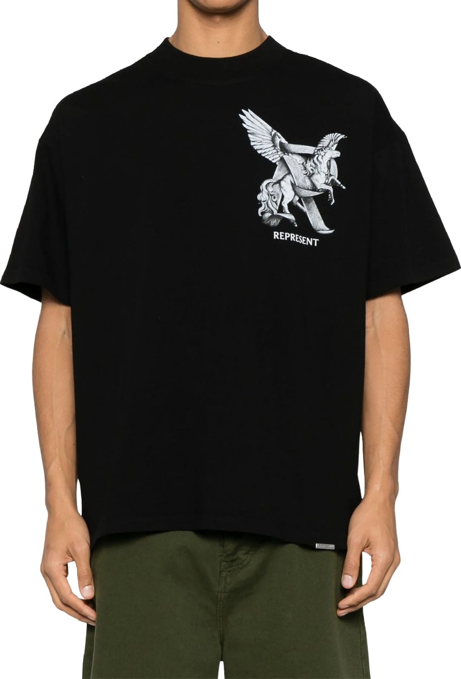 Represent Elegance In Motion Men's Cotton T-Shirt Black