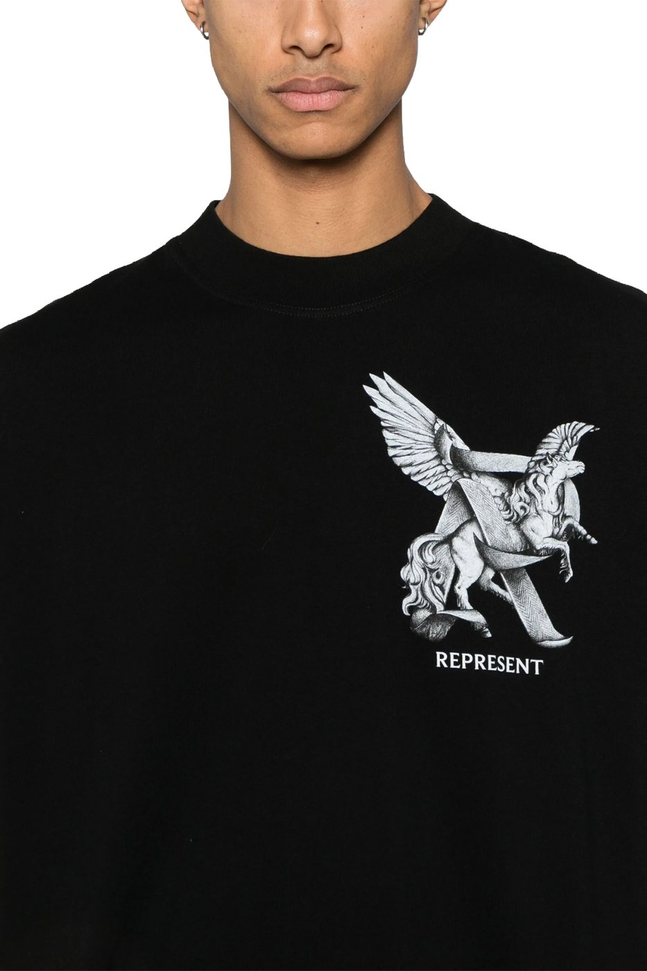 Represent Elegance In Motion Men's Cotton T-Shirt Black