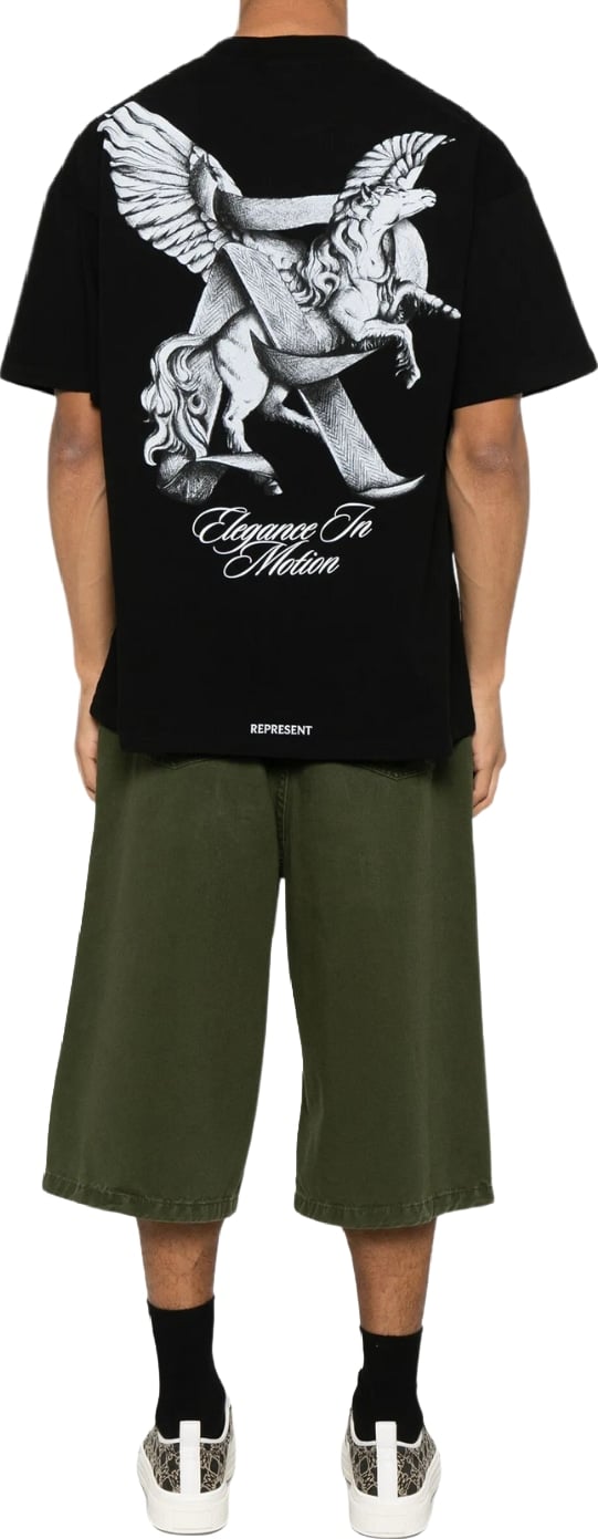Represent Elegance In Motion Men's Cotton T-Shirt Black