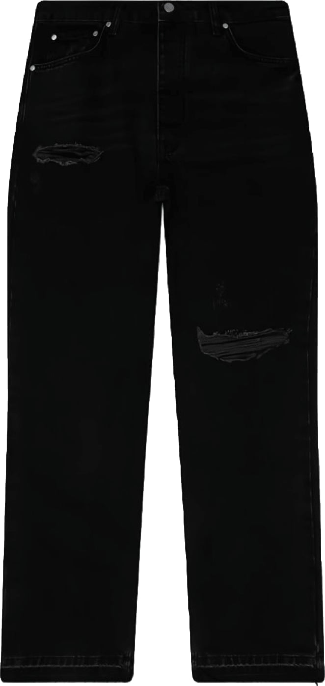RIPPED HEATON DENIM STRAIGHT JEANS