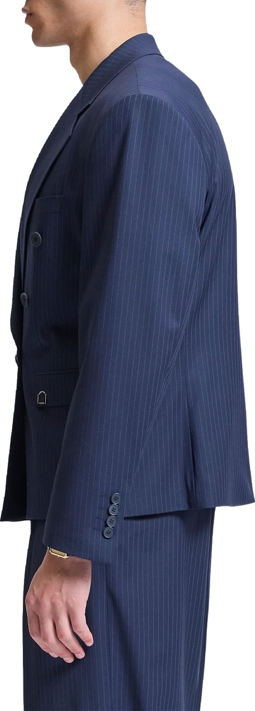 Heren Signe Blazer Pinstripe Blue