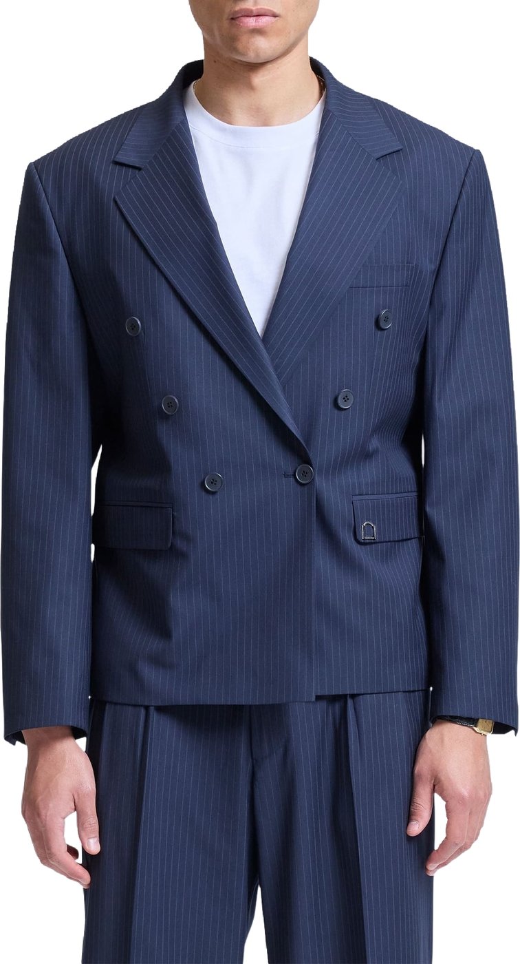 Heren Signe Blazer Pinstripe Blue