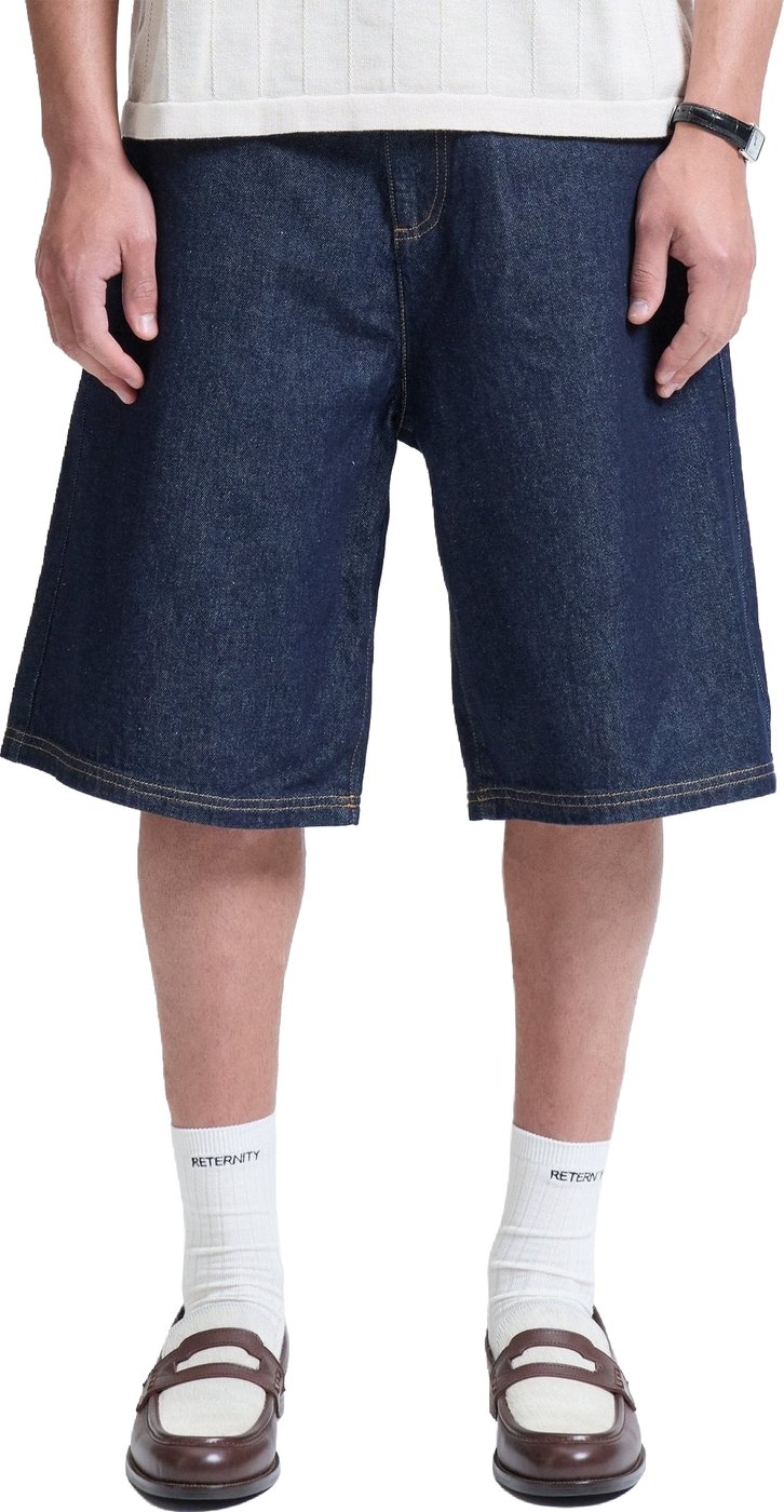 Heren Essential jeansshort Indigo