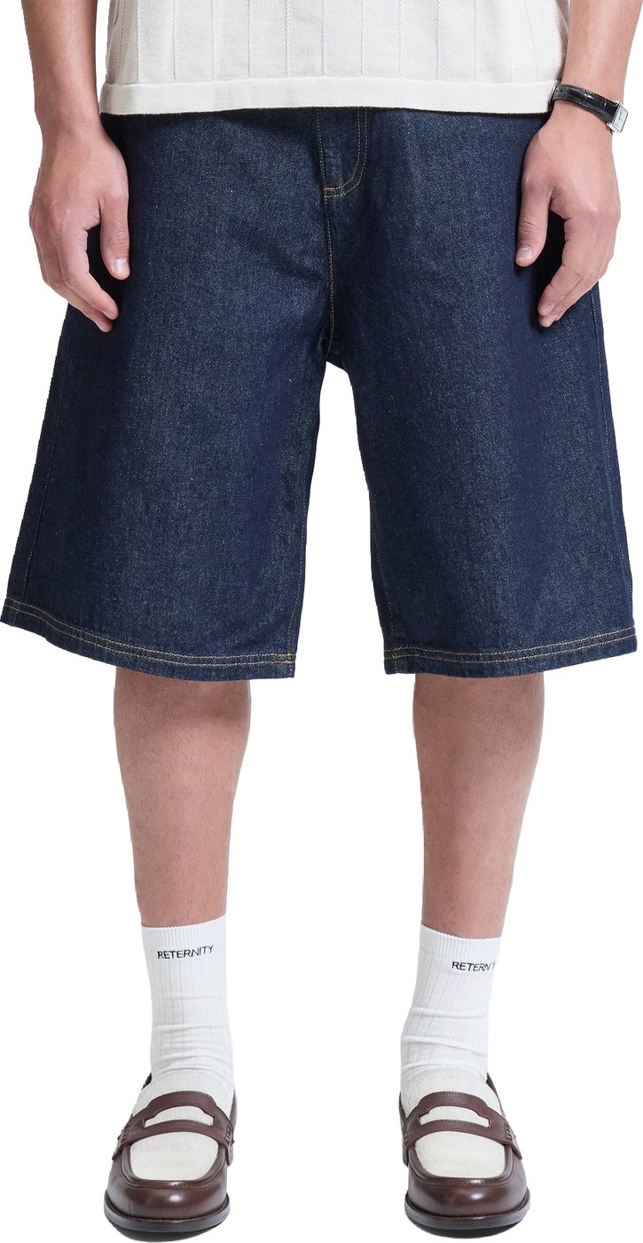 Heren Essential jeansshort Indigo