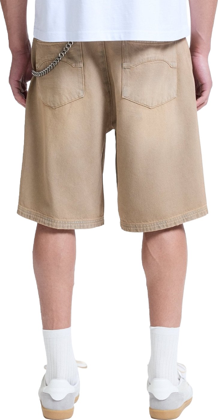 Heren Essential jeansshort Beige