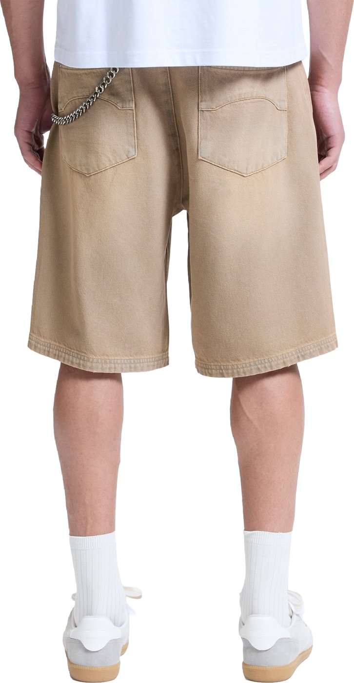 Heren Essential jeansshort Beige