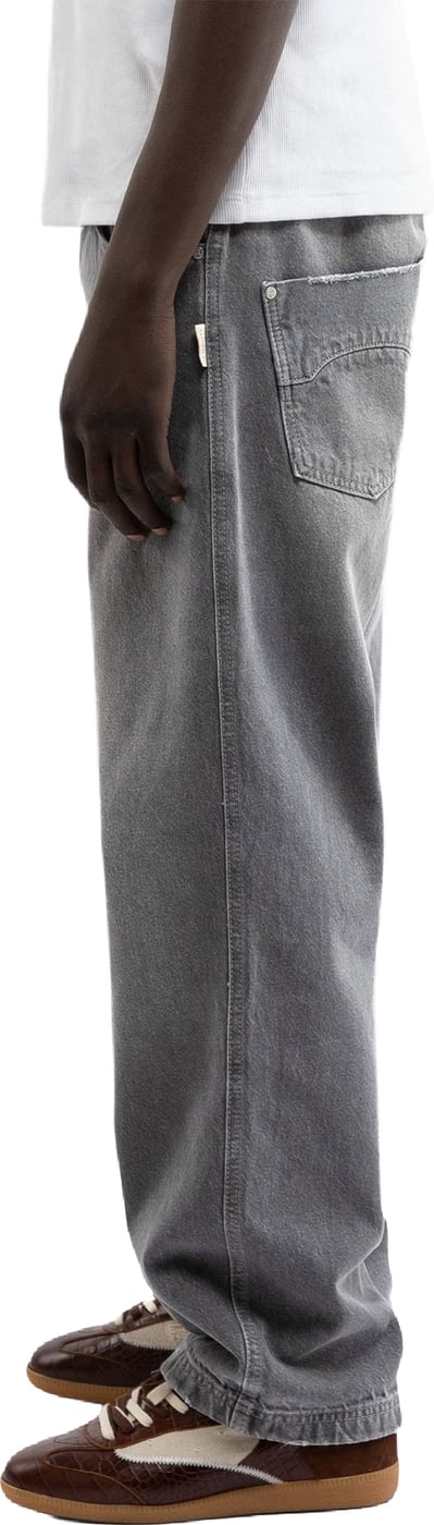 Heren Essential Straight Fit Denim Washed Grey