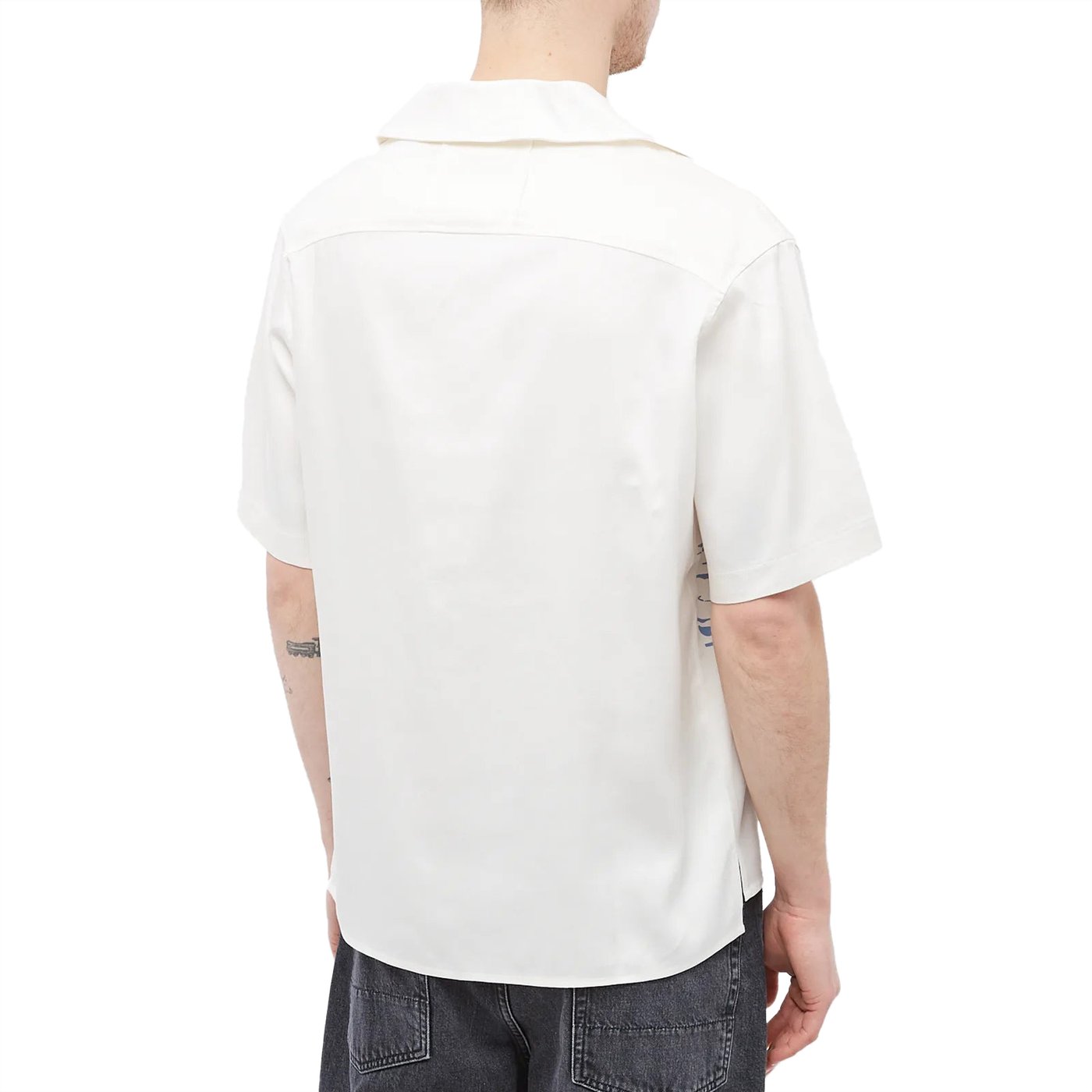 Rhude Palmas Snap Vacation Shirt (Wit)