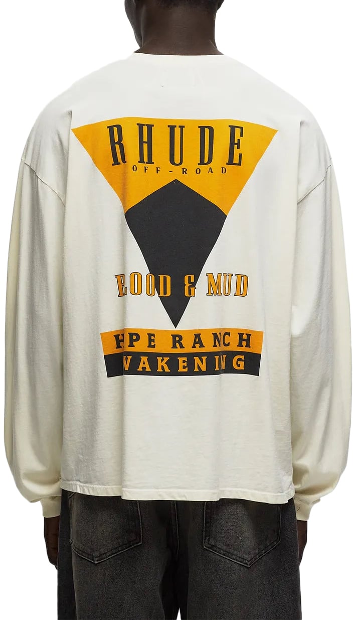 Rhude Blood And Mud T-shirt met lange mouwen (Wit)