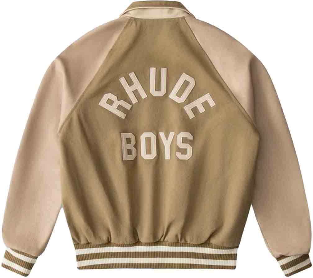 Rhude Twill 'Rhude Boys' bomberjack (Beige/groen)
