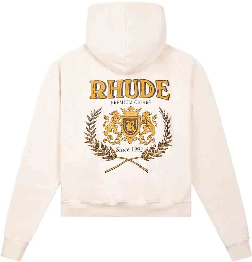 Rhude Cresta Cigar Hoodie 'Vintage White'