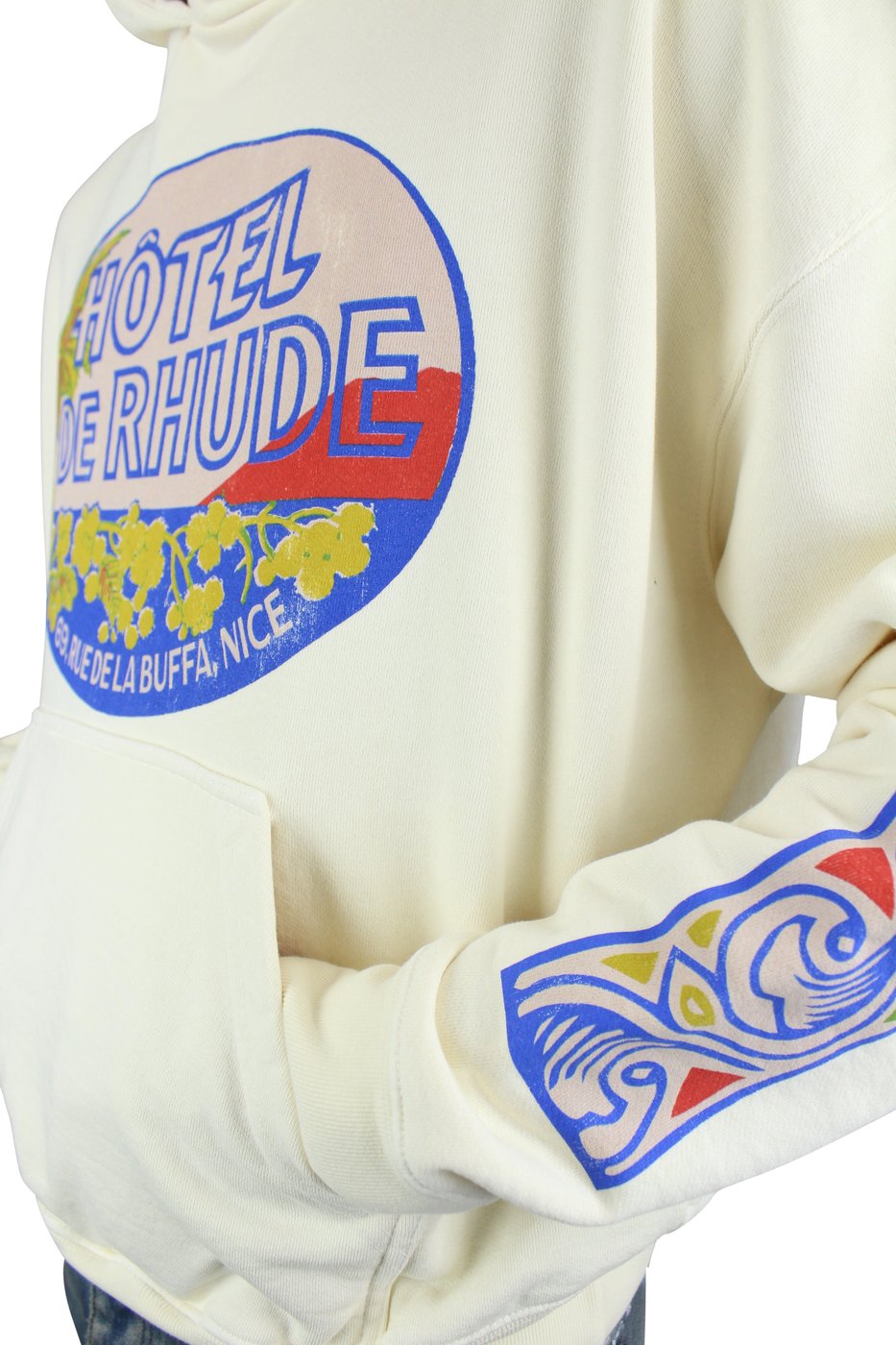 Rhude Hotel Hoodie 'Vintage White'