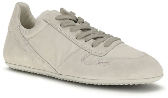Rick Owens Gray Calf Leather Bos Taurus Low Top Sneakers