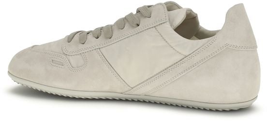 Rick Owens Gray Calf Leather Bos Taurus Low Top Sneakers