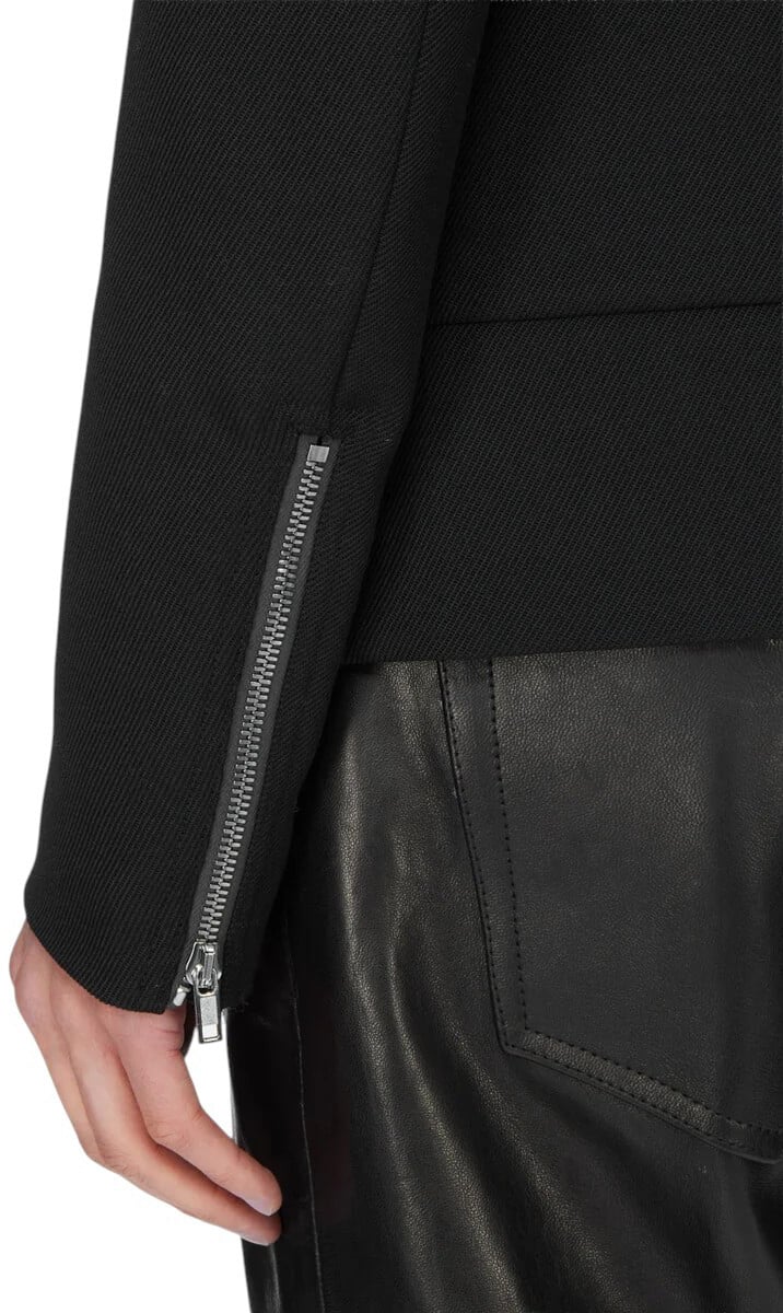 Blouson zip asymétrique Release Jkt Black Rick Owens Homme RU02F4777 09