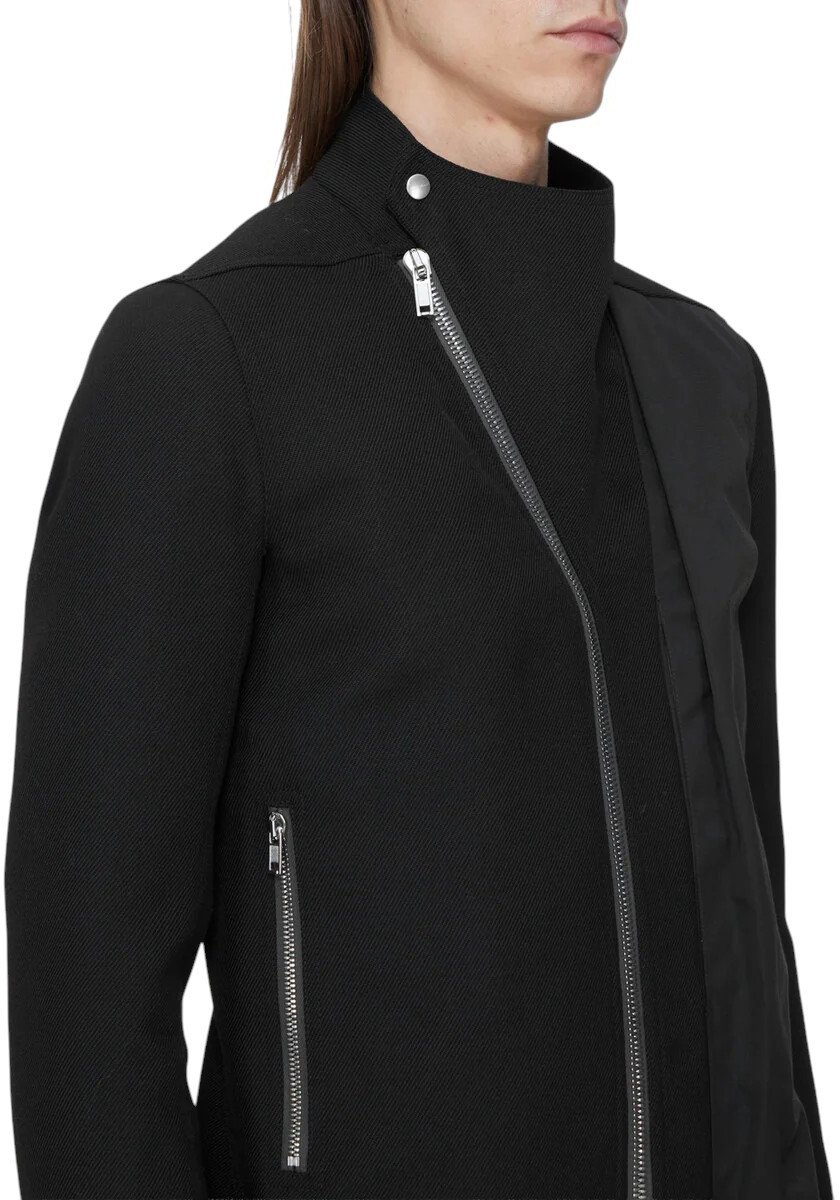 Blouson zip asymétrique Release Jkt Black Rick Owens Homme RU02F4777 09
