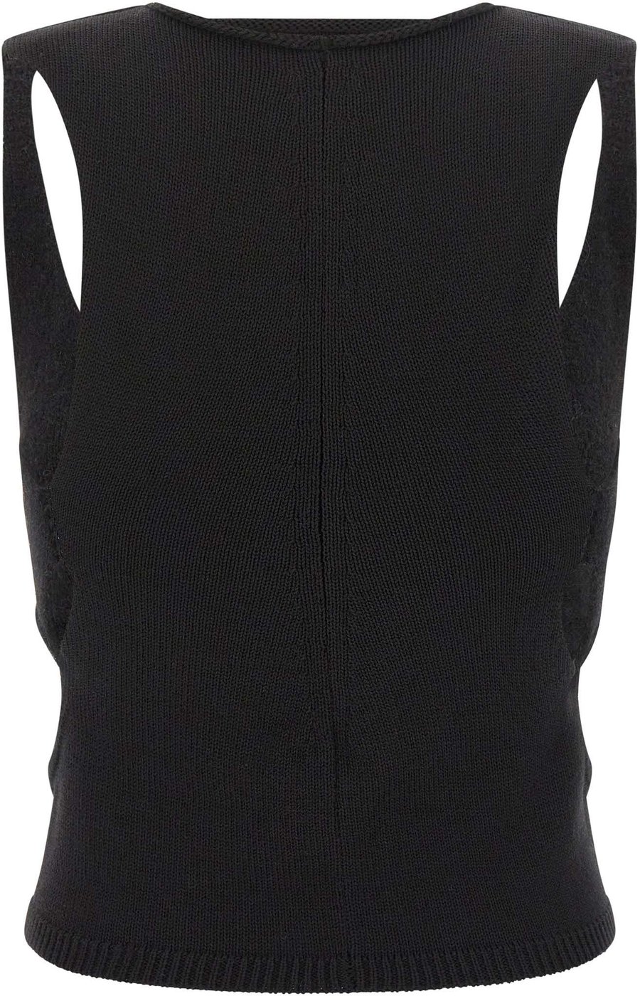 Rick Owens Black Wool Tank Tops