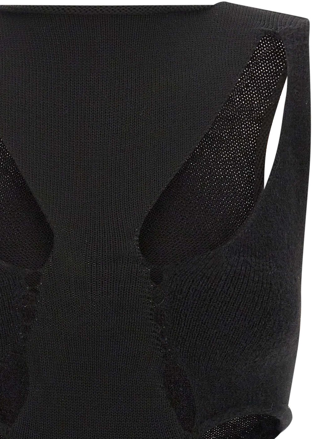 Rick Owens Black Wool Tank Tops