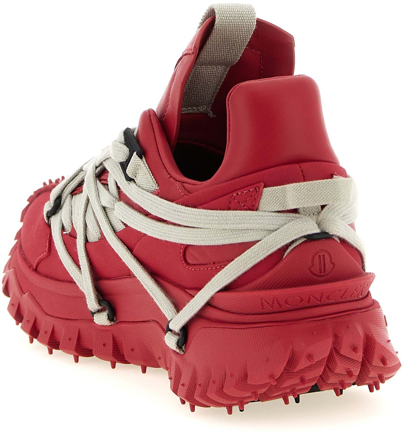 Rick Owens Red Cowhide Athletic Sneakers