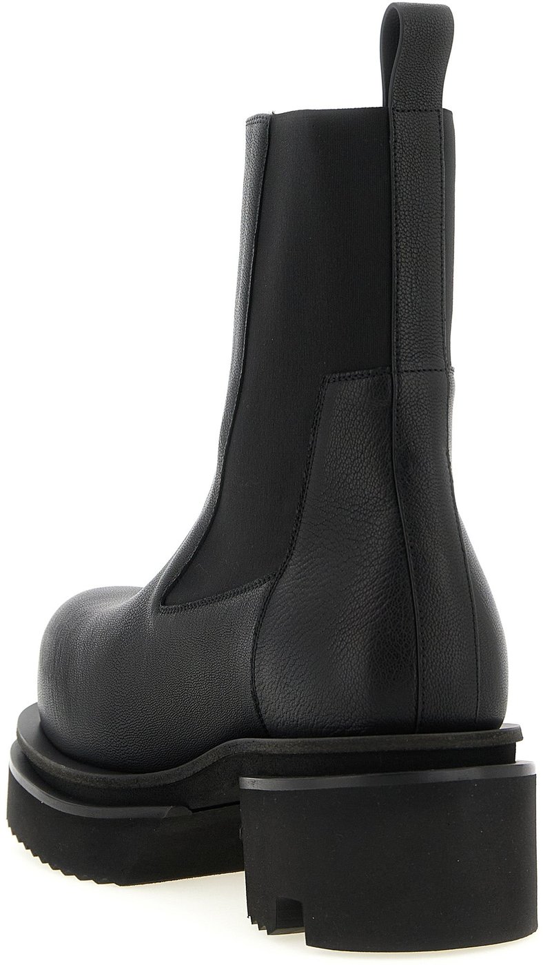 Rick Owens Black Goatskin Ankle Boots