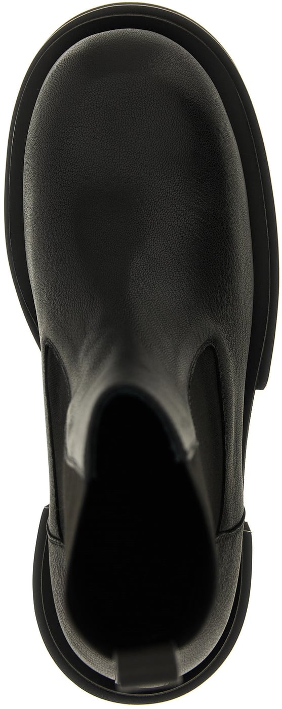 Rick Owens Black Goatskin Ankle Boots