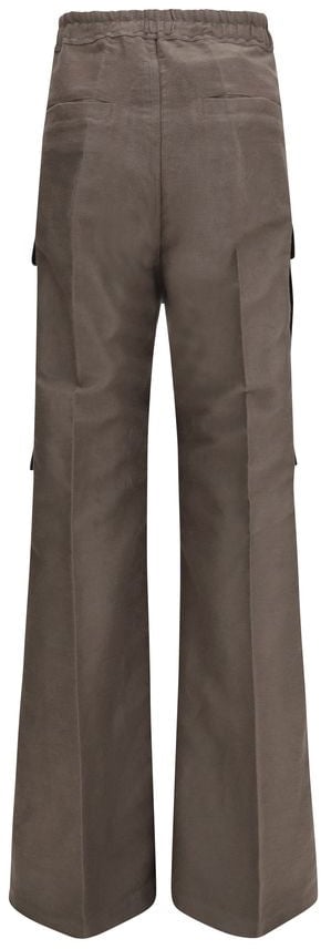 Rick Owens Brown Ramie Cargo Pants
