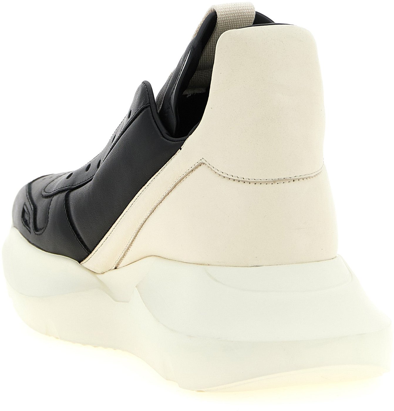 Rick Owens Bicolor Calfskin Chunky Sneakers
