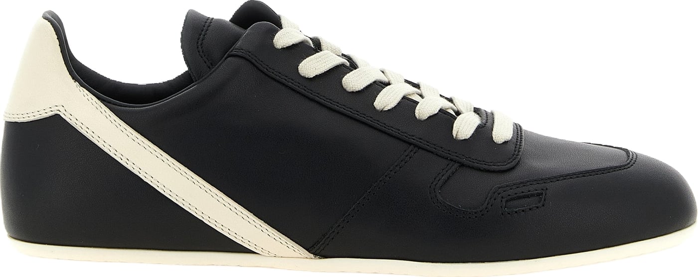 Rick Owens Bicolor Calfskin Low Top Sneakers