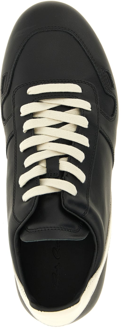 Rick Owens Bicolor Calfskin Low Top Sneakers