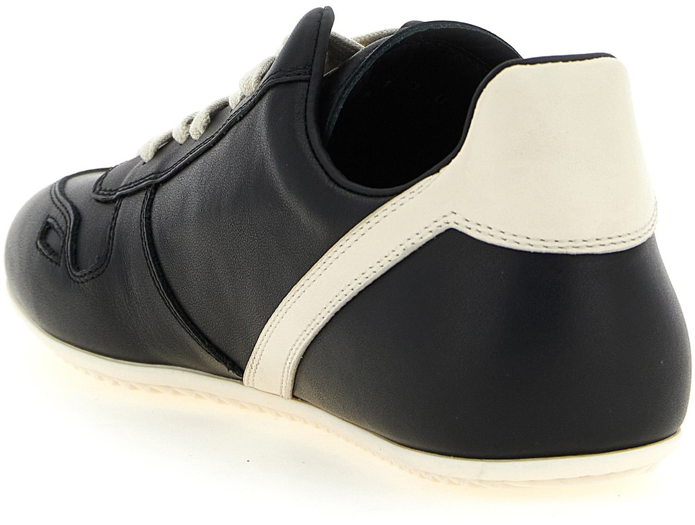 Rick Owens Bicolor Calfskin Low Top Sneakers