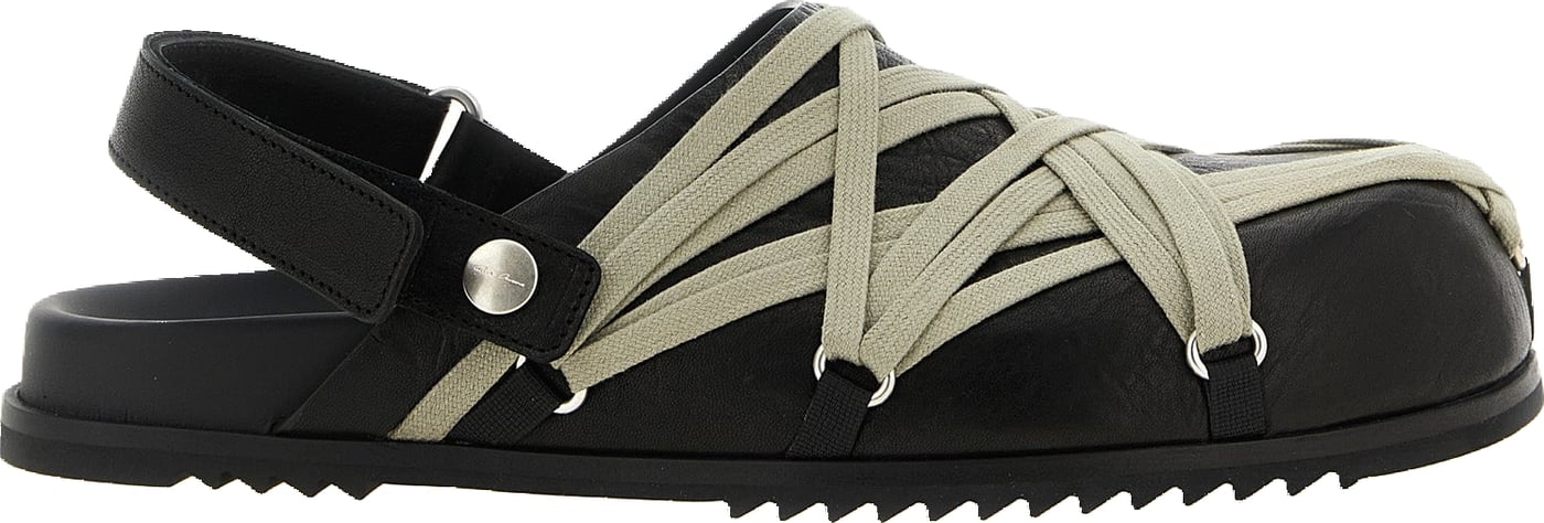 Rick Owens Black Ramie Mules