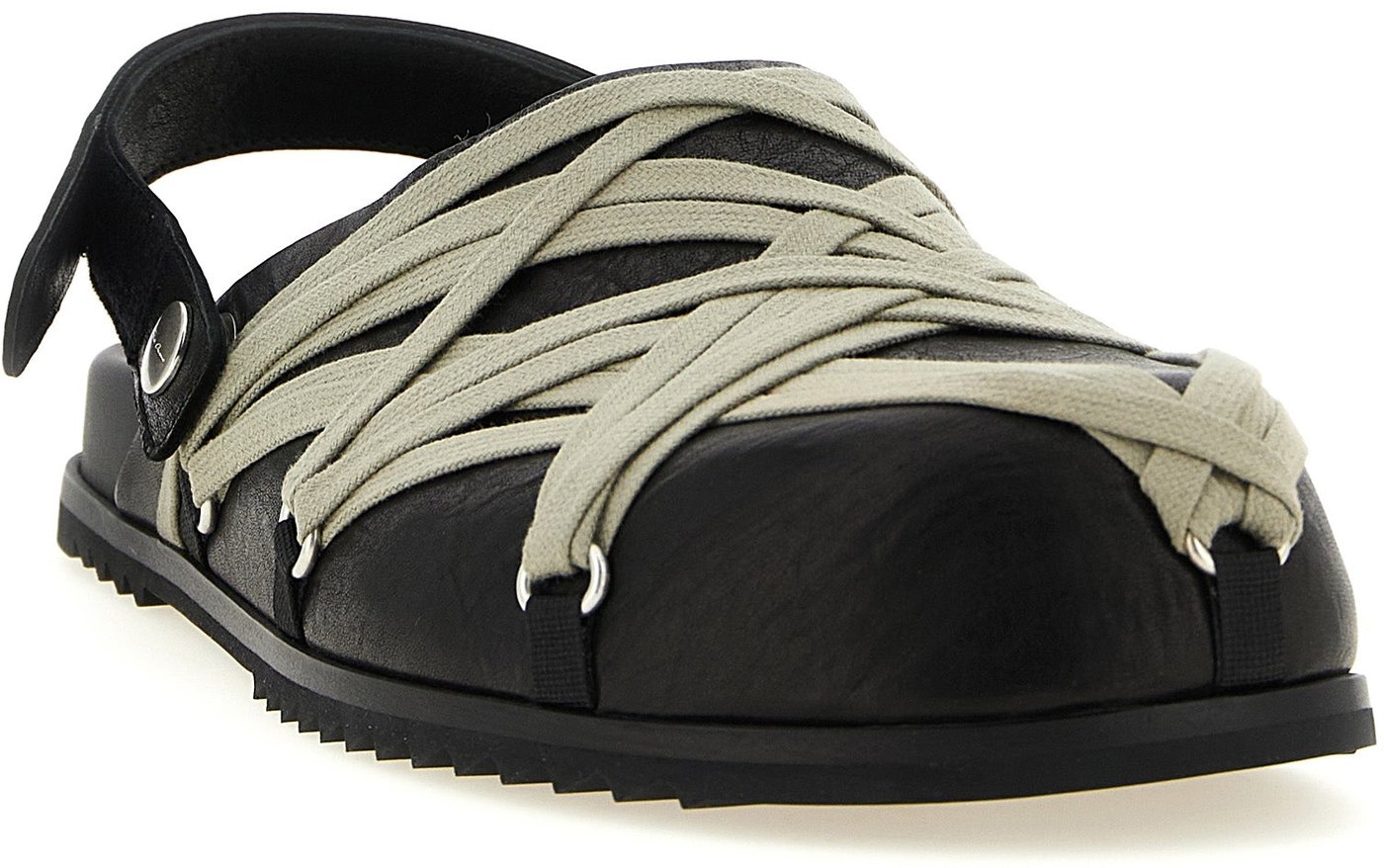 Rick Owens Black Ramie Mules