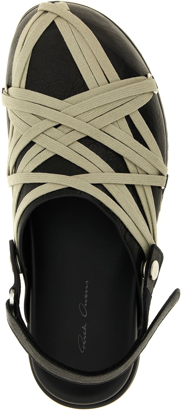 Rick Owens Black Ramie Mules