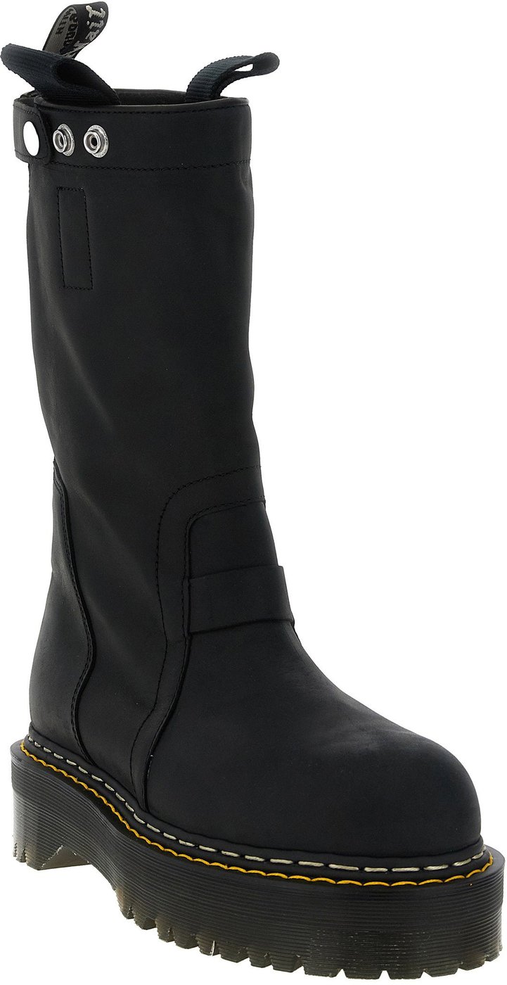 Rick Owens Quad Sole Pull On Dr.martens X Rickowens Boots