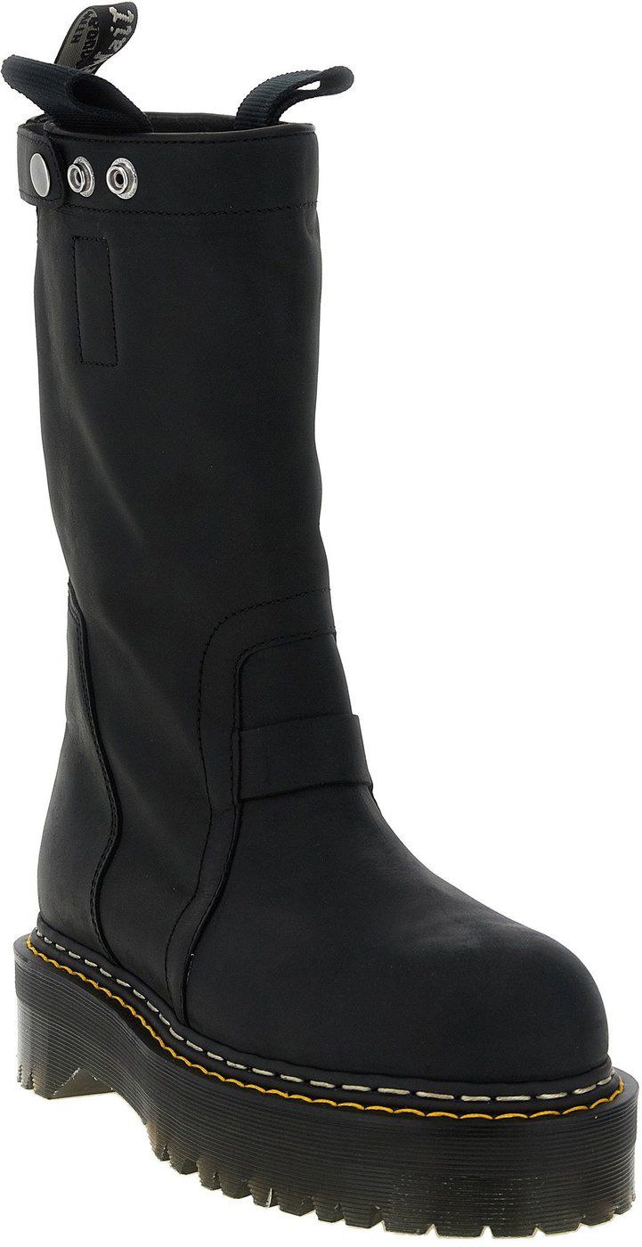 Rick Owens Quad Sole Pull On Dr.martens X Rickowens Boots