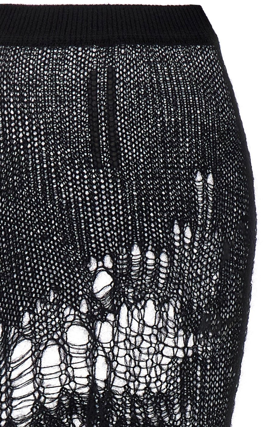 Rick Owens Black Nylon Mini Skirt