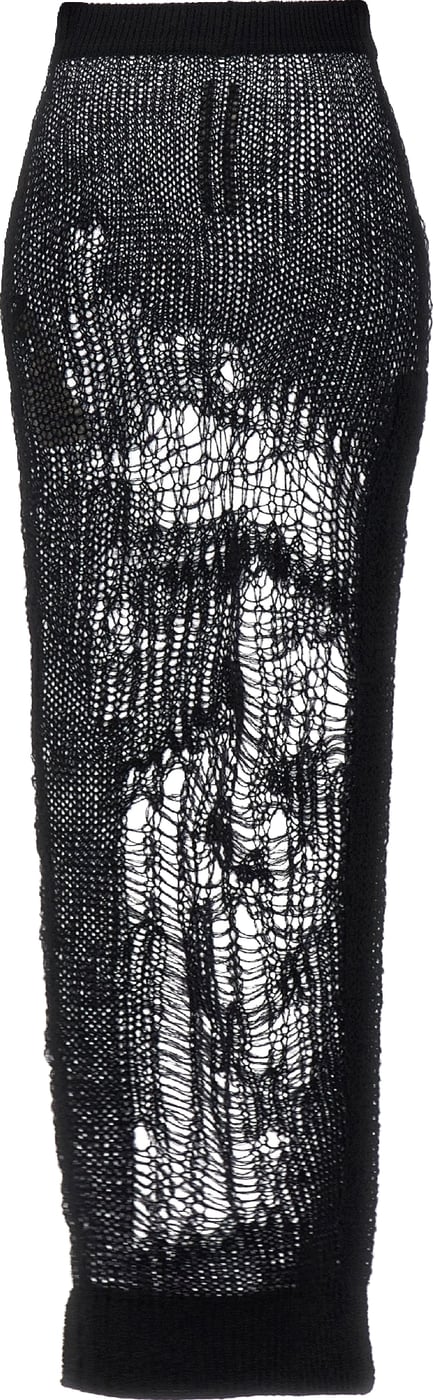 Rick Owens Black Nylon Mini Skirt