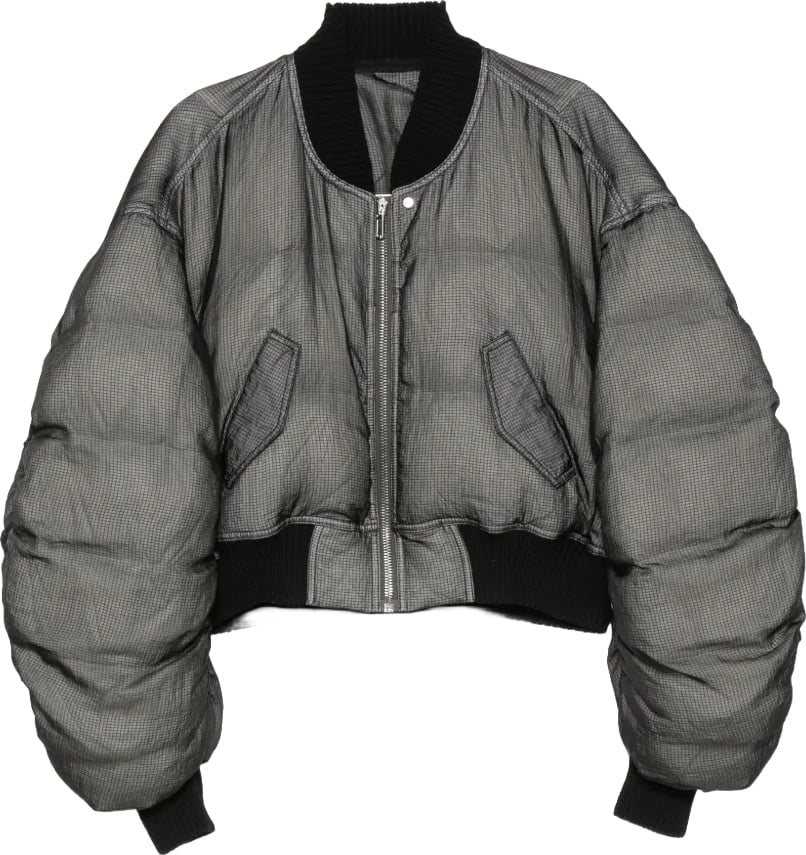 Bomber Piumino Secchia Cropped Flight Black