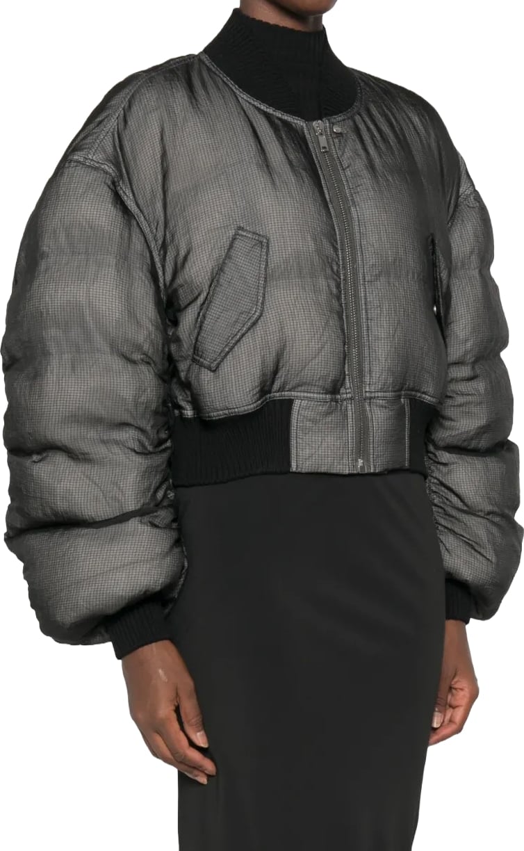 Bomber Piumino Secchia Cropped Flight Black