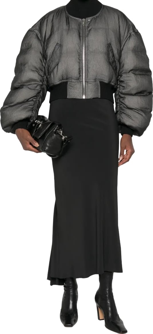 Bomber Piumino Secchia Cropped Flight Black