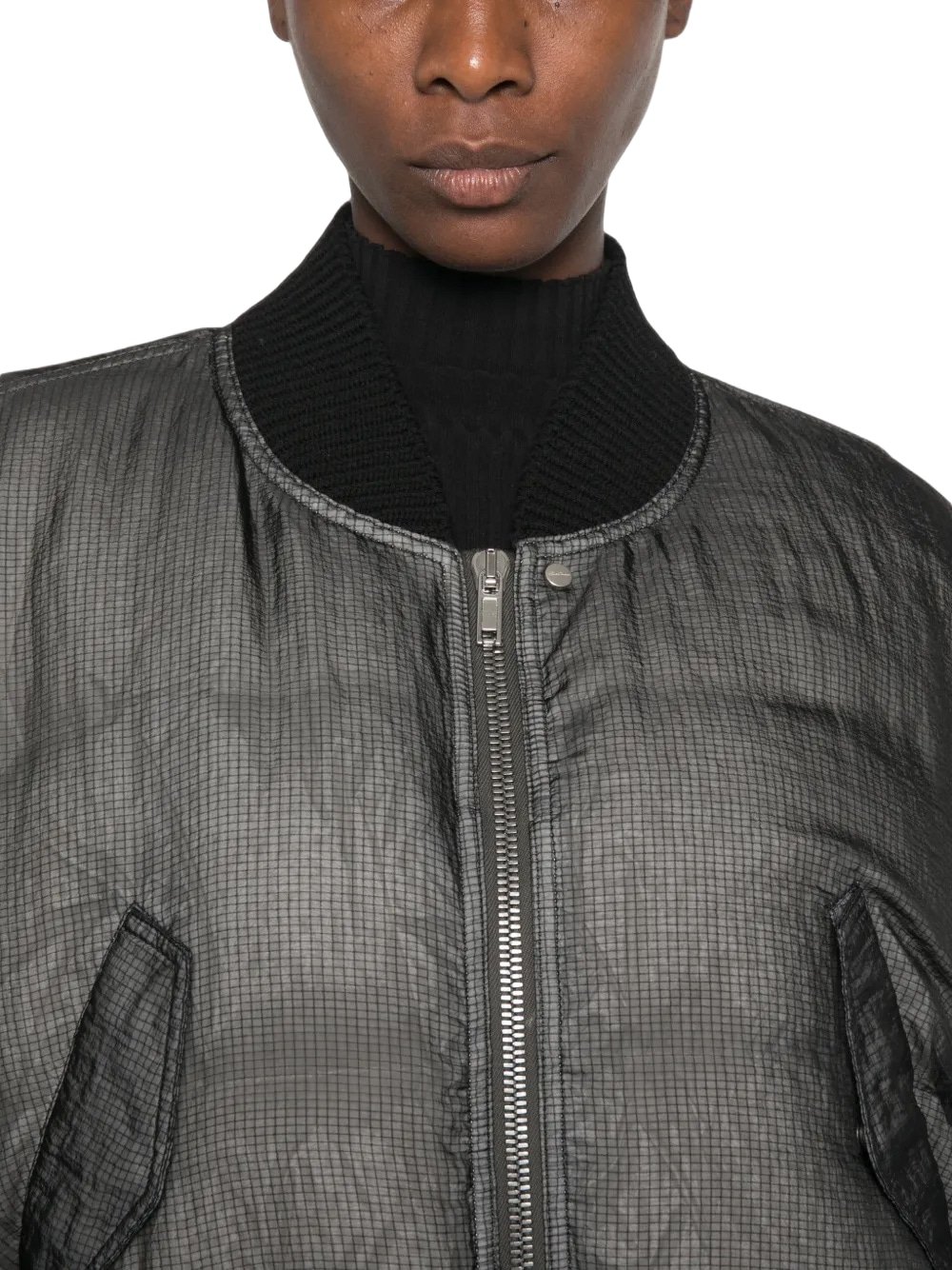 Bomber Piumino Secchia Cropped Flight Black