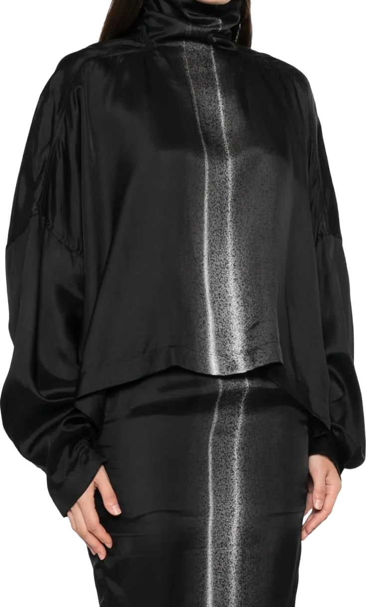 T-shirt Jumbo Tabard Cropped Top Black/milk