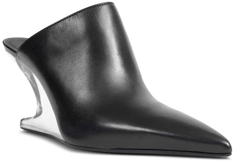 Scarpe In Pitone Cantilever 8 Sabot Sharp Black/clear