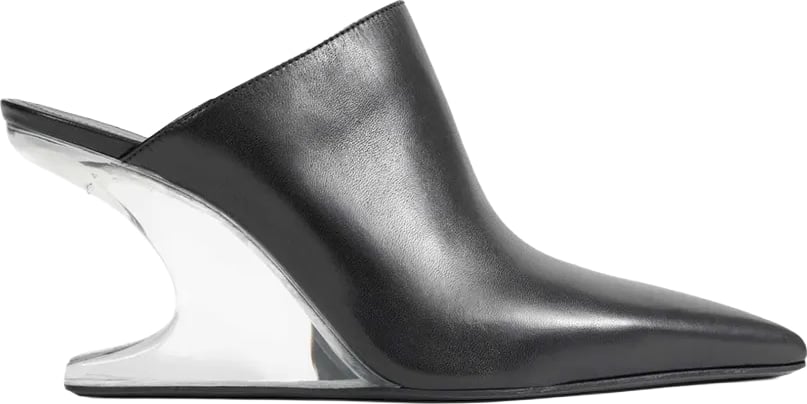Scarpe In Pitone Cantilever 8 Sabot Sharp Black/clear
