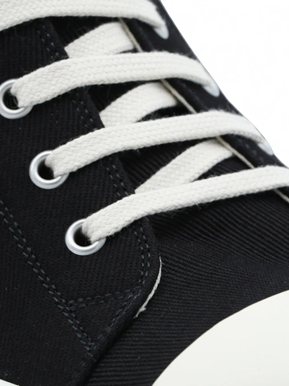 Scarpe In Denim Low Sneaks Black/milk/milk