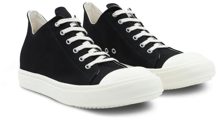 Scarpe In Denim Low Sneaks Black/milk/milk