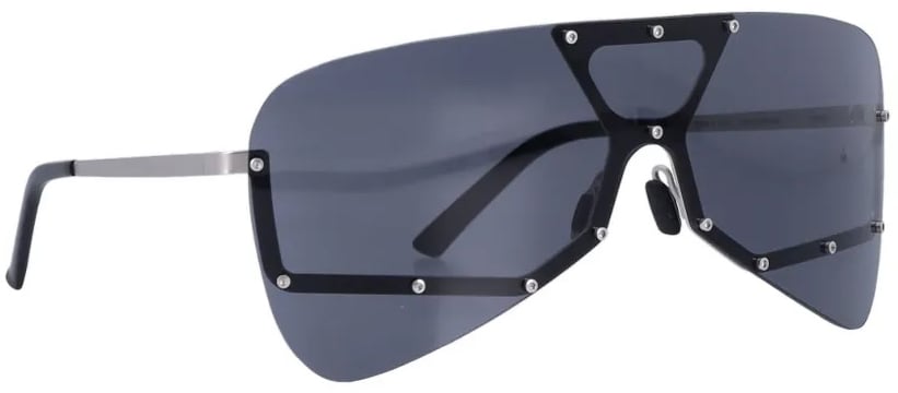 Sunglasses Silver Temple/black Lens
