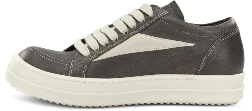 Scarpe In Pelle Vintage Sneaks Washed Black/milk/milk