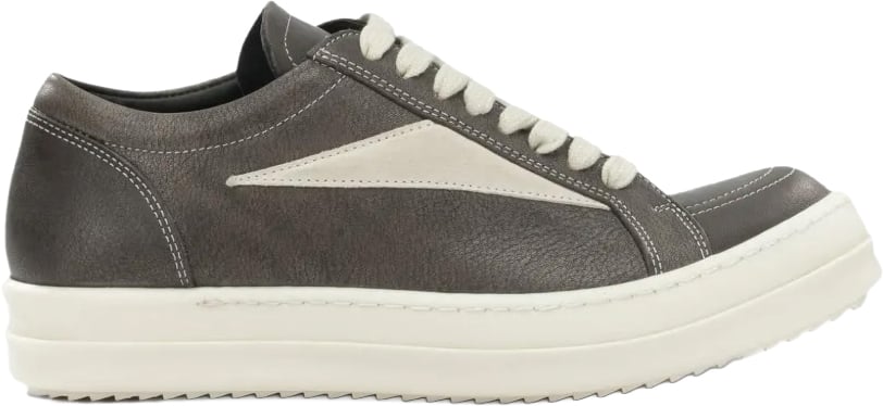 Scarpe In Pelle Vintage Sneaks Washed Black/milk/milk